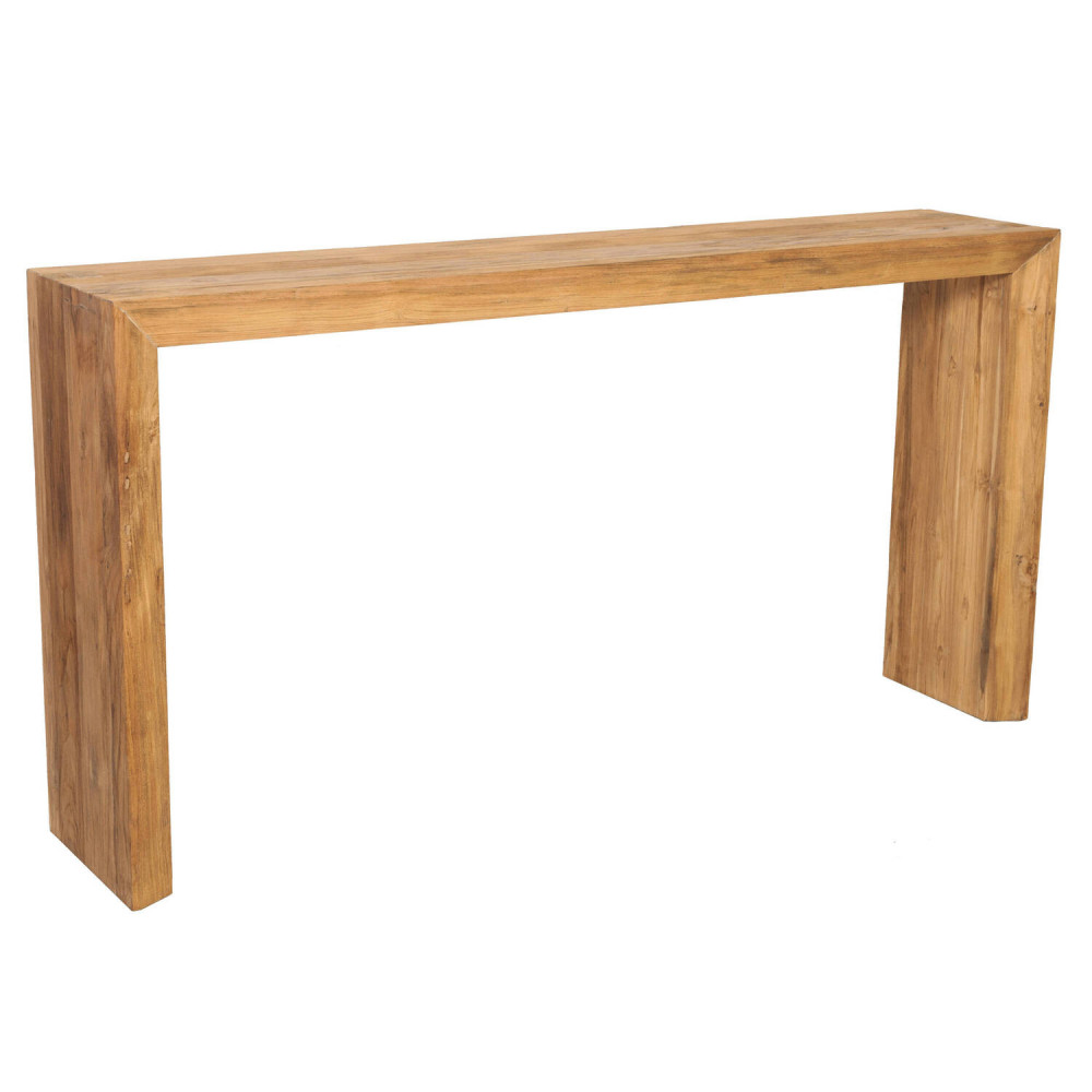 GT-6030A CONSOLA BINIXICA DE 150 X 35 X 78H. TECA RECICLADA RASGADO