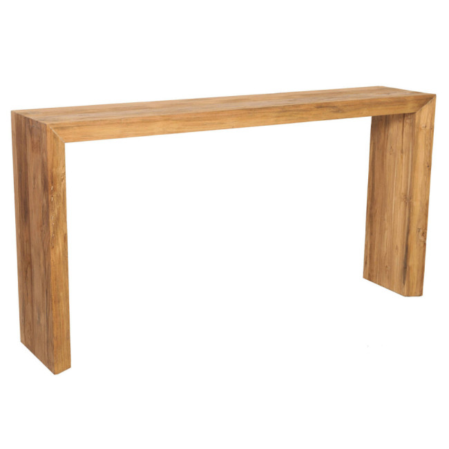 GT-6030A CONSOLA BINIXICA DE 150 X 35 X 78H. TECA RECICLADA RASGADO