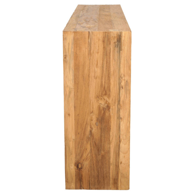GT-6030A CONSOLA BINIXICA DE 150 X 35 X 78H. TECA RECICLADA RASGADO