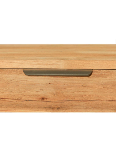 RT-1154A CONSOLA BINIMEL.LA DE 2 CAJONES DE 120 X 35 X 85H. MADERA DE TECA RECICLADA RASGADO