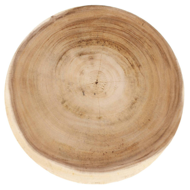 Taburete Santandria en madera de suar natural de diseño elegante| bosco