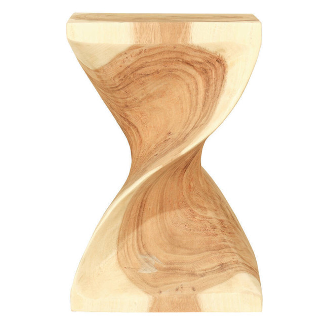 Taburete Brut en madera de suar natural con forma escultórica| bosco