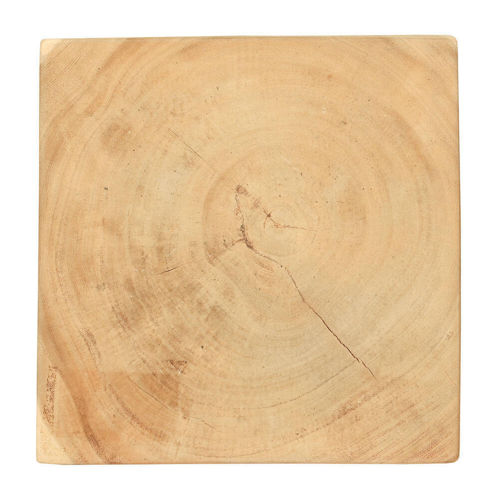 Taburete Busquets en madera de suar natural de forma abierta y esculpida| bosco
