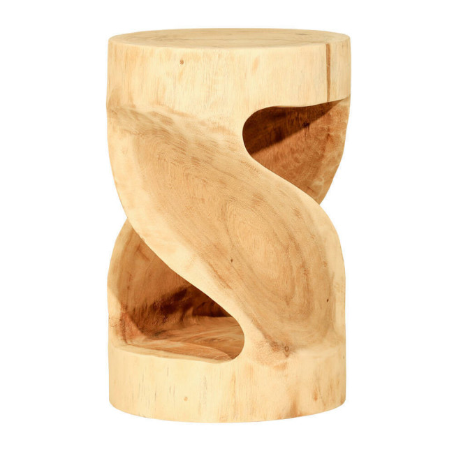 Taburete Bosc en madera de suar natural de diseño orgánico| bosco