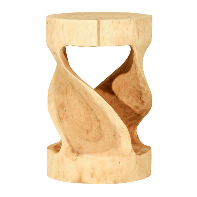 Taburete Bosc en madera de suar natural de diseño orgánico| bosco