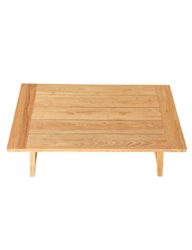 Mesa modelo Penyes en madera de teca reciclada acabado rasgado | bosco