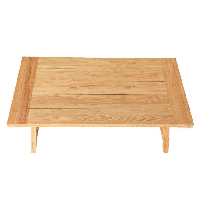 Mesa modelo Penyes en madera de teca reciclada acabado rasgado | bosco