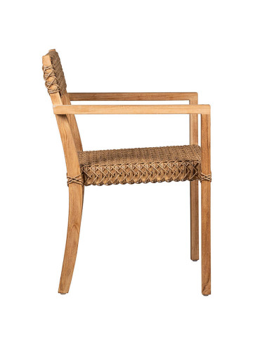 Silla Gregal en madera maciza de teca natural acabado fino | bosco