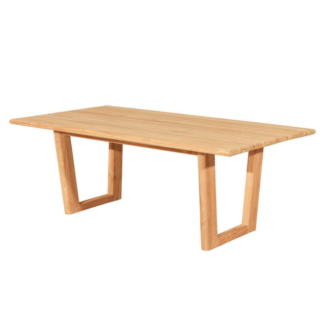 Mesa modelo l´Enzell en madera de teca natural lijado fina | bosco