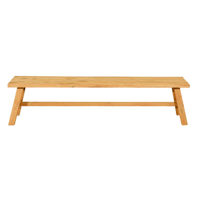 Banco Son Vilar en madera de teca reciclada rasgada con diseño versátil | bosco