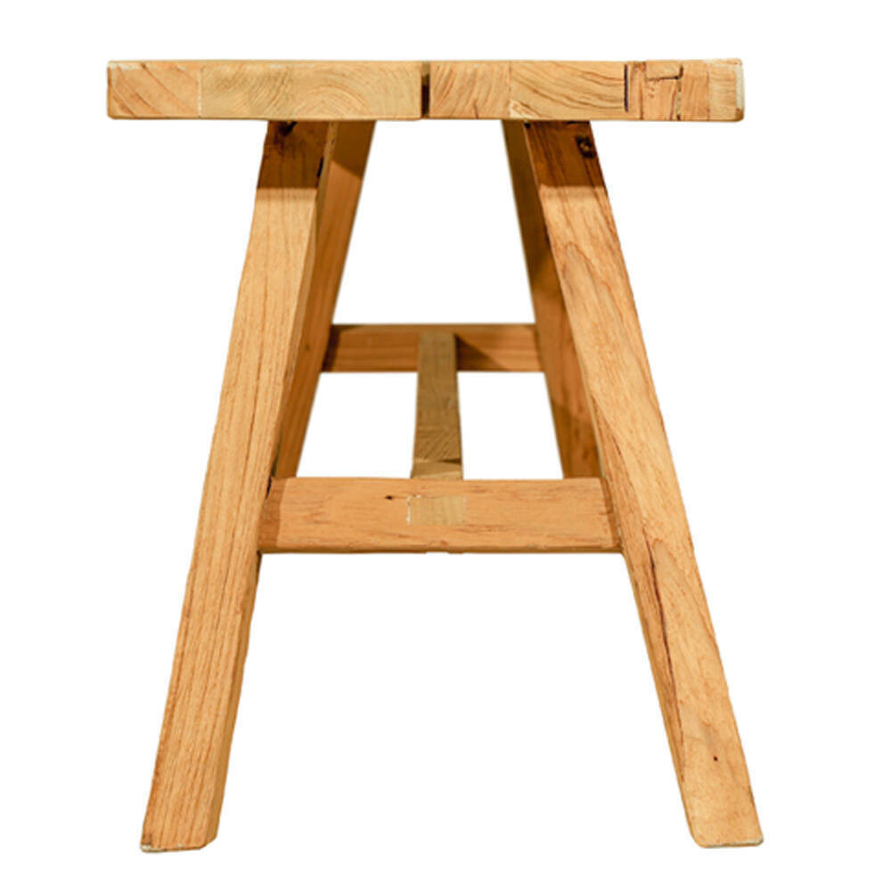 Banco Son Vilar en madera de teca reciclada rasgada con diseño versátil | bosco