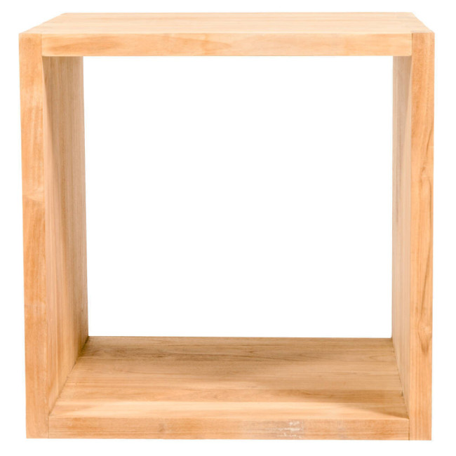 Mesa auxiliar en madera maciza de teca natural acabado fino | bosco