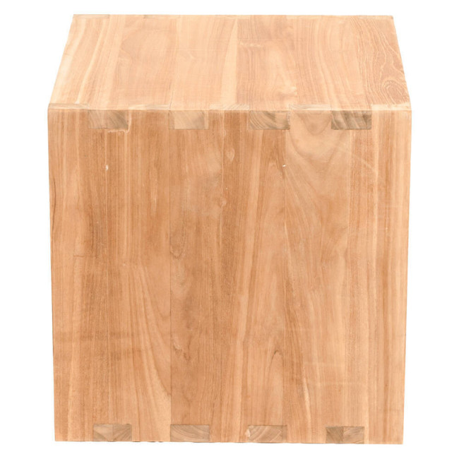 Mesa auxiliar en madera maciza de teca natural acabado fino | bosco