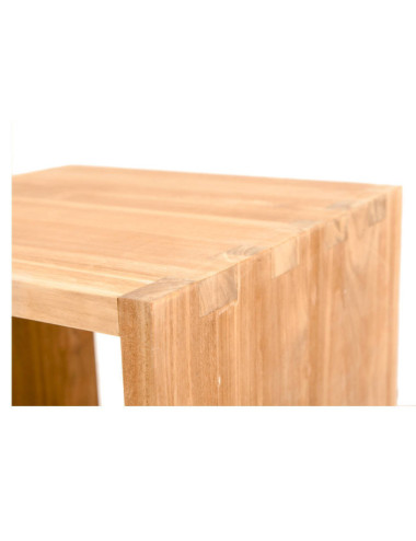 Mesa auxiliar en madera maciza de teca natural acabado fino | bosco