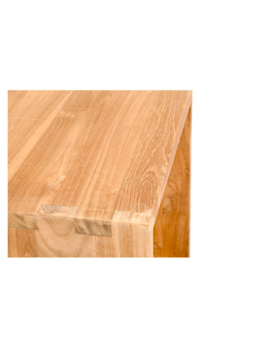 Mesa auxiliar en madera maciza de teca natural acabado fino | bosco