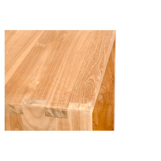 Mesa auxiliar en madera maciza de teca natural acabado fino | bosco