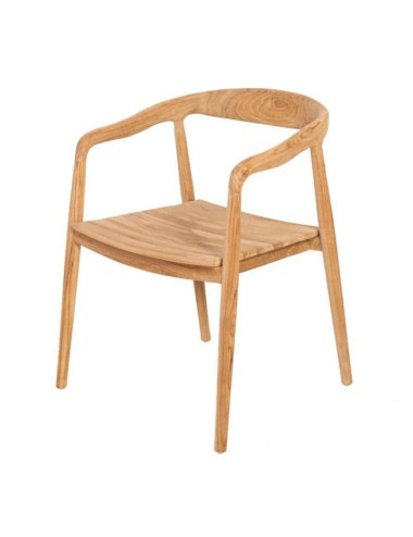 GT-10A SILLA TAMARELLS DE 53 X 53 X 72H. MADERA TECA Y ASIENTO CON RANURAS.