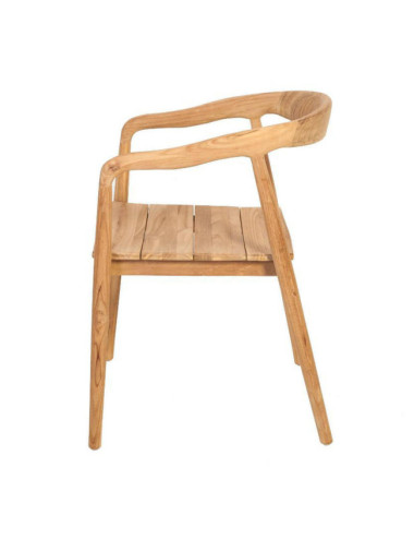 GT-10A SILLA TAMARELLS DE 53 X 53 X 72H. MADERA TECA Y ASIENTO CON RANURAS.