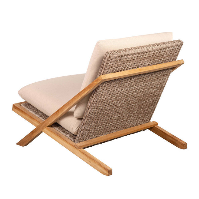 Sillón Macar en madera maciza de teca natural acabado fino | bosco