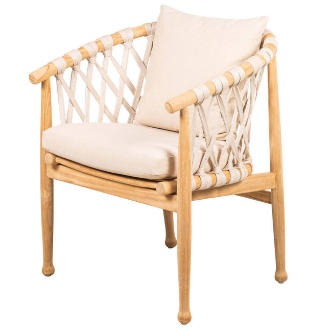 Silla Roca en madera maciza de teca natural acabado fino | bosco