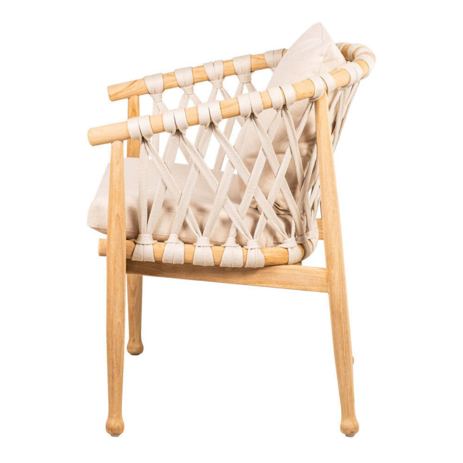 Silla Roca en madera maciza de teca natural acabado fino | bosco