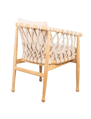 Silla Roca en madera maciza de teca natural acabado fino | bosco