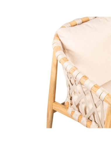 Silla Roca en madera maciza de teca natural acabado fino | bosco