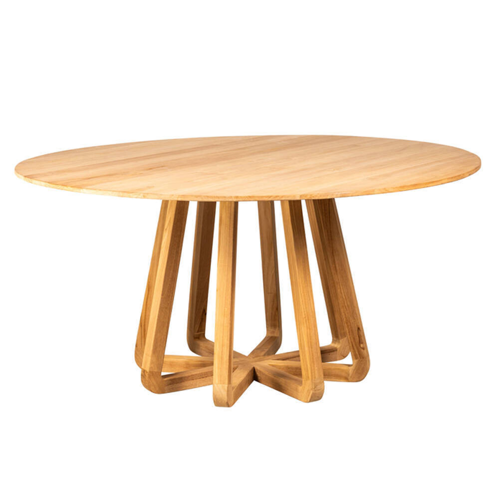 MESA COMEDOR TALATI DE MADERA TECA LIJADO FINO