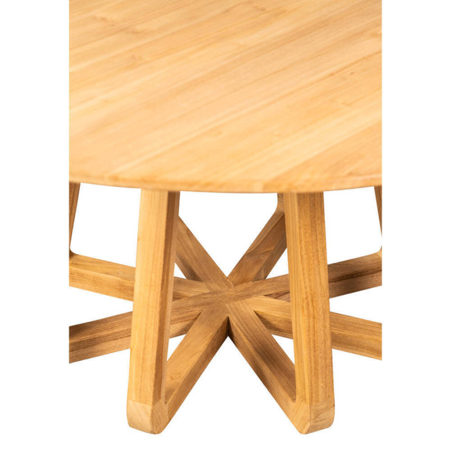 MESA COMEDOR TALATI DE MADERA TECA LIJADO FINO