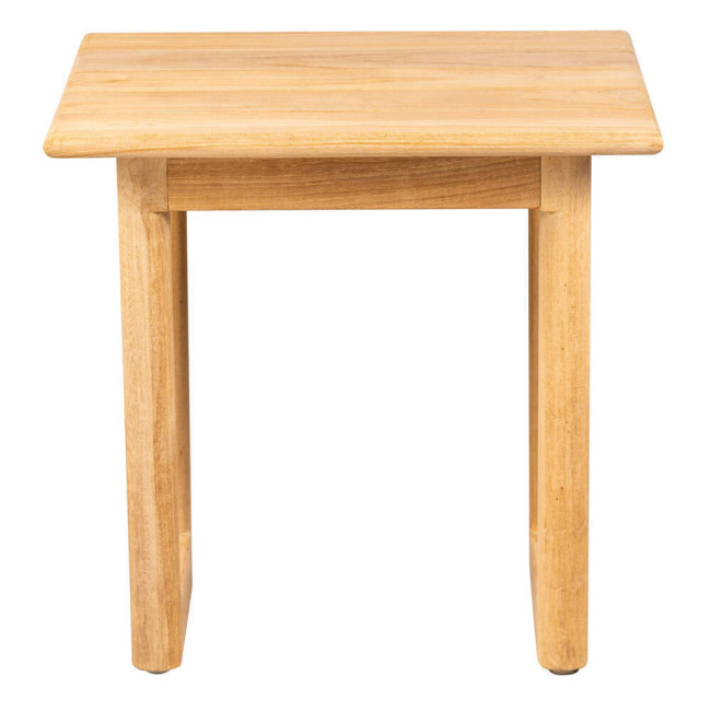 La mesa Alga en madera de teca lijado fino. Mesa que combina diseño y elegancia.
