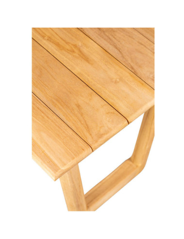 La mesa Alga en madera de teca lijado fino. Mesa que combina diseño y elegancia.
