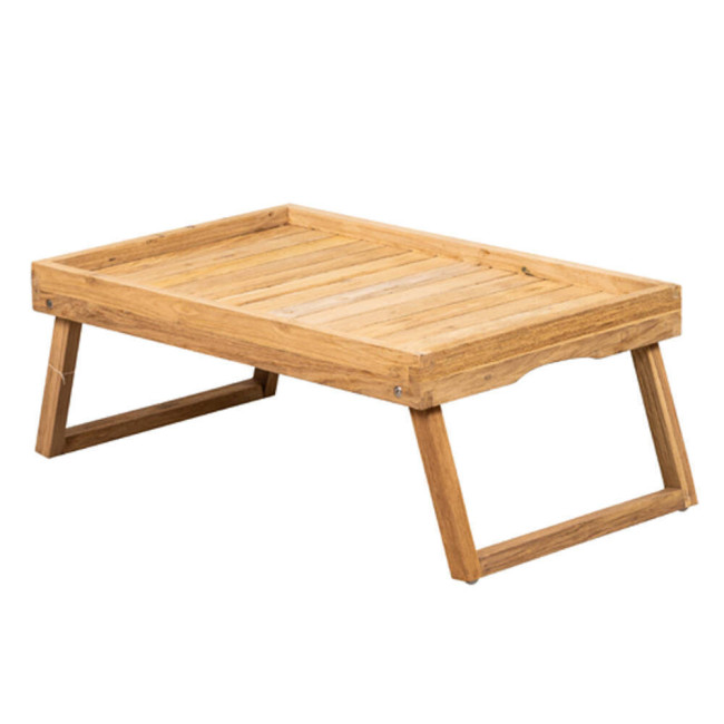 Mesa modelo Talaes en madera de teca reciclada acabado rasgado | bosco