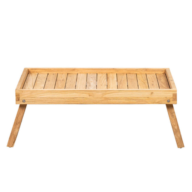 Mesa modelo Talaes en madera de teca reciclada acabado rasgado | bosco