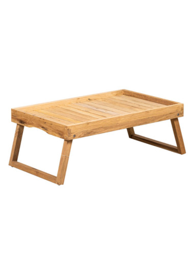 Mesa modelo Talaes en madera de teca reciclada acabado rasgado | bosco
