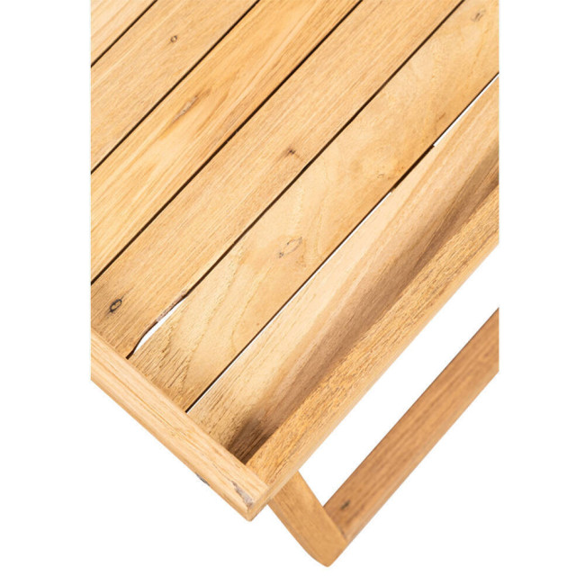 Mesa modelo Talaes en madera de teca reciclada acabado rasgado | bosco