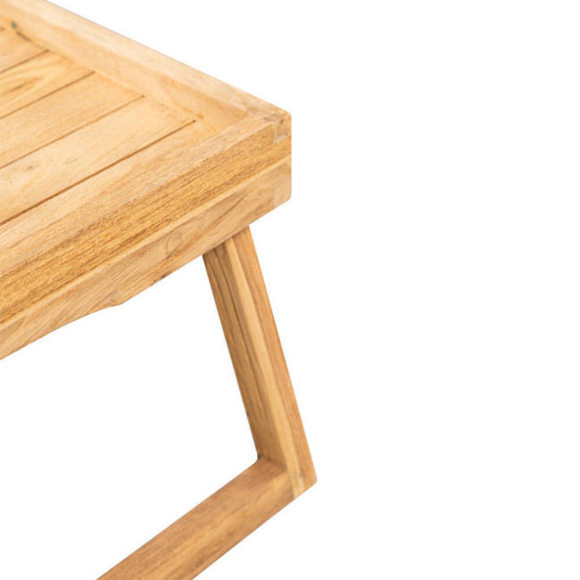 Mesa modelo Talaes en madera de teca reciclada acabado rasgado | bosco