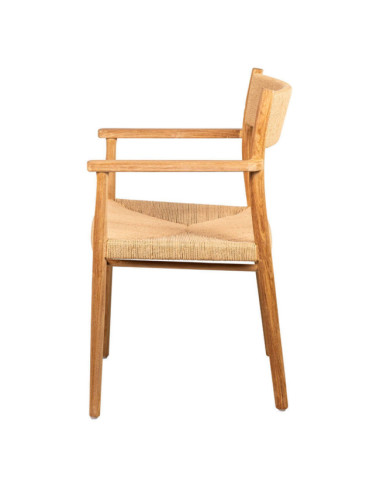 RT-3B-FULL DC SILLA FAVARITX CON ASIENTO Y RESPALDO TRENZADO CON CUERDA DANESA CON BRAZOS DE 50 X 52,6 X 82H.