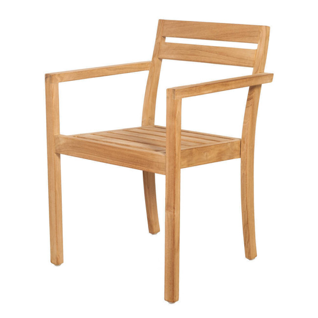Silla Salines en madera maciza de teca natural acabado fino | bosco