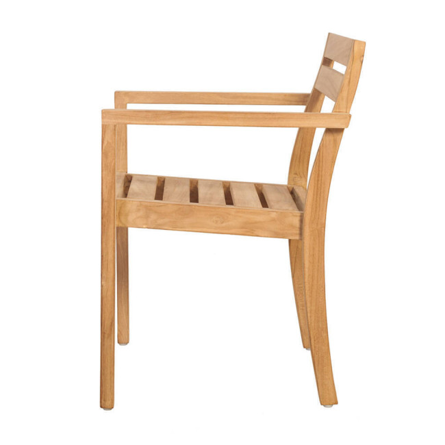Silla Salines en madera maciza de teca natural acabado fino | bosco